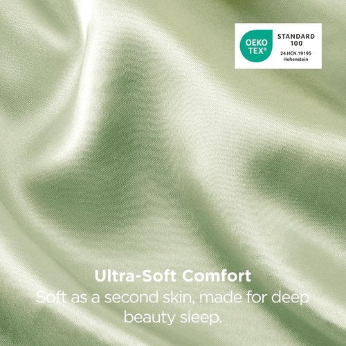 Bedsure Satin Pillowcase - Luxurious Silk-Like Comfort | Standard Size 20x26 Inches, Sage Green, 2-Pack