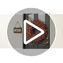 24-Inch Artificial Fall Boxwood Wreath for Front Door & Indoor Decor