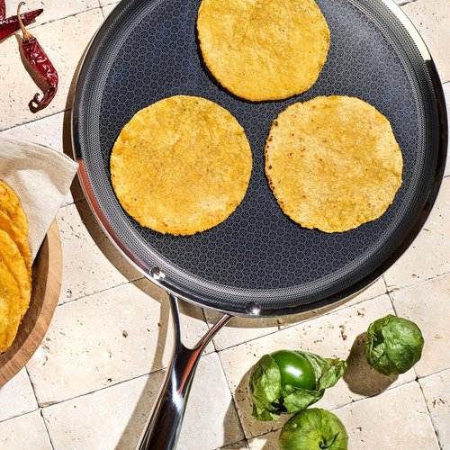 HexClad Hybrid Nonstick Griddle Pan - 12-Inch, Stay-Cool Handle, Dishwasher-Safe & Oven-Safe Up to 900°F