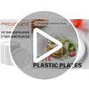 Disposable Clear Plastic Dinner Plates - 10 Inch, 100 Count, Heavy Duty, Elegant Edges