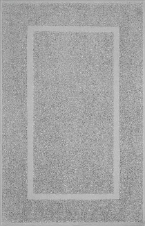 Cotton Paradise 100% Cotton Bath Mats - Soft, Absorbent, Quick-Dry Set of 2 | Light Gray 20x34 Inches