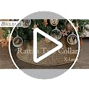 Blissun Rattan Christmas Tree Collar - Natural Woven Farmhouse Tree Ring, X-Large