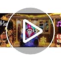6 ft Christmas Inflatable DJ Santa with Rotating LED Lights - Outdoor Yard Decoration