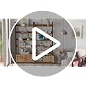 4-Tier Ladder Bookcase with Louvered Doors - Rustic Brown, Sturdy & Space-Saving