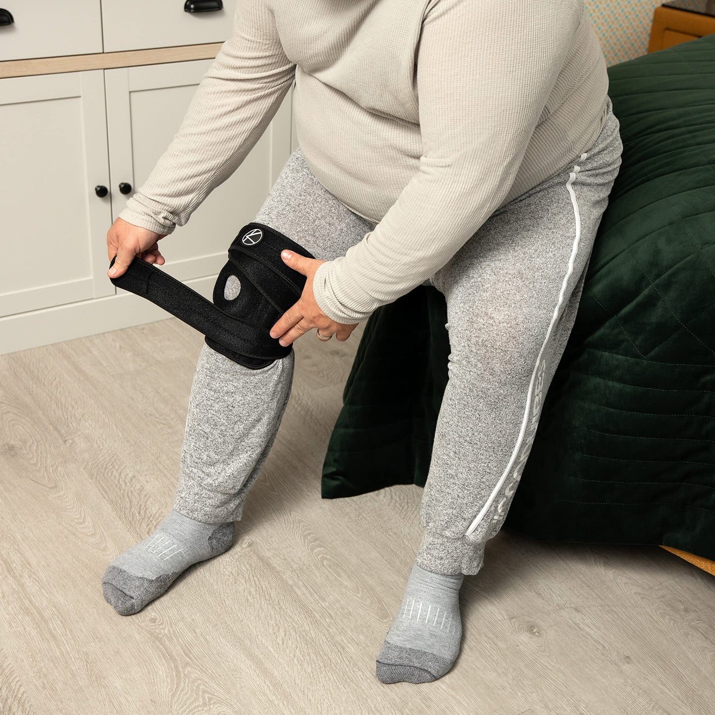 KARM Plus Size Knee Brace for Women & Men Plus Size - Adjustable Copper Knee Support Brace for Meniscus Tear, Arthritis Pain, Compression with Side Stabilizers - Obese People (4XL/5XL/6XL)