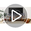 Mordchil HF Bamboo TV Stand for 65-Inch TVs, Accent Entertainment Center with Storage, Modern 55" Burlywood