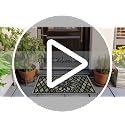 Outdoor Welcome Door Mat 17x30 Inch Non Slip Rubber Entrance Rug with Flower Design