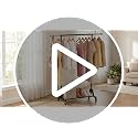 1-Tier Retractable Garment Rack - 56.7 Inches Tall Clothing Organizer with Lockable Wheels