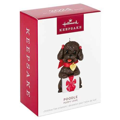 Hallmark Keepsake Christmas Ornament 2024, Puppy Love Poodle 2024, Gifts for Animal Lovers