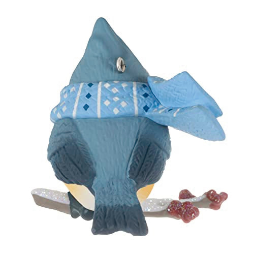 Hallmark Keepsake 2023 Cozy Critters Christmas Ornament Tufted Titmouse with Scarf