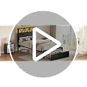 Twin Bed Frame with Storage Drawer Lights & Charging Station - Modern Design
