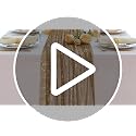 Snowkingdom 10 Pack 10Ft Gold Gauze Table Runner - Elegant Wedding & Party Decor