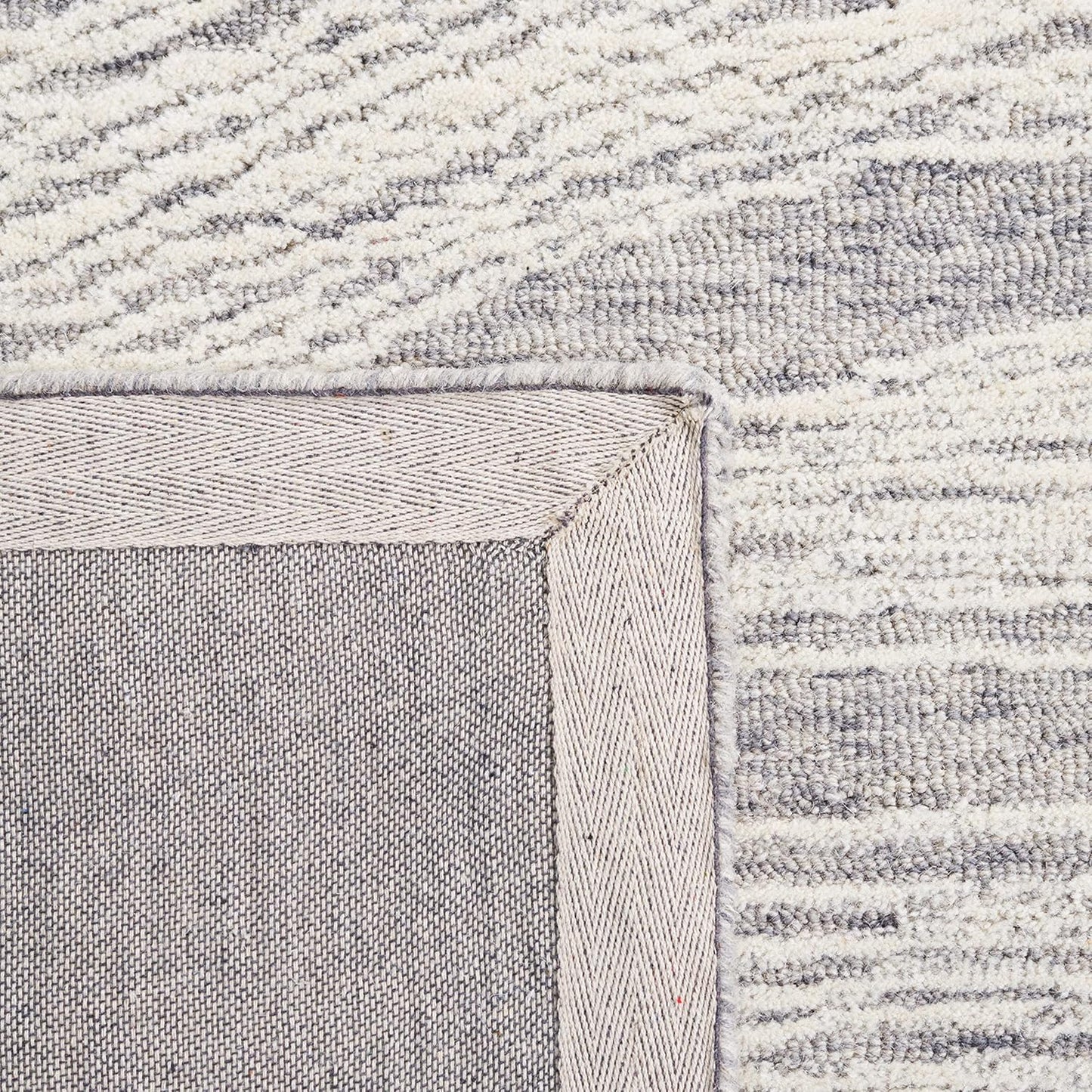 SAFAVIEH Metro Collection 3' x 5' GreyIvory MET995F Handmade Premium Wool Living Room Bedroom Entryway Accent Rug