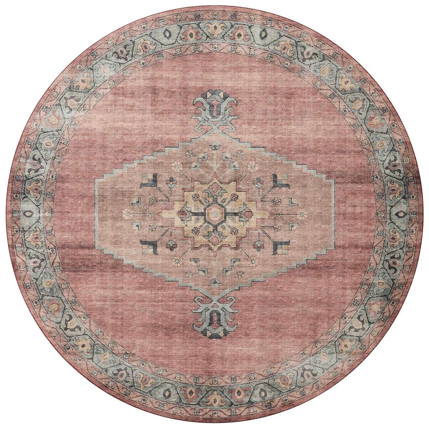 Loloi Heidi Collection HEI-05 Spice/Aqua 2'-6" x 7'-6" Runner Rug
