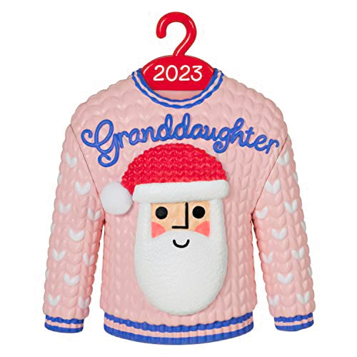 Granddaughter Christmas Sweater Ornament 2023 - Hallmark Keepsake Holiday Gift