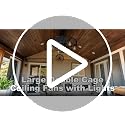 20-Inch Farmhouse Caged Ceiling Fan with Light and Remote Control - Black Rustic Style