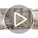Hattie Beige Floral Linen Curtains 50W x 84L - Farmhouse Style 2 Panels