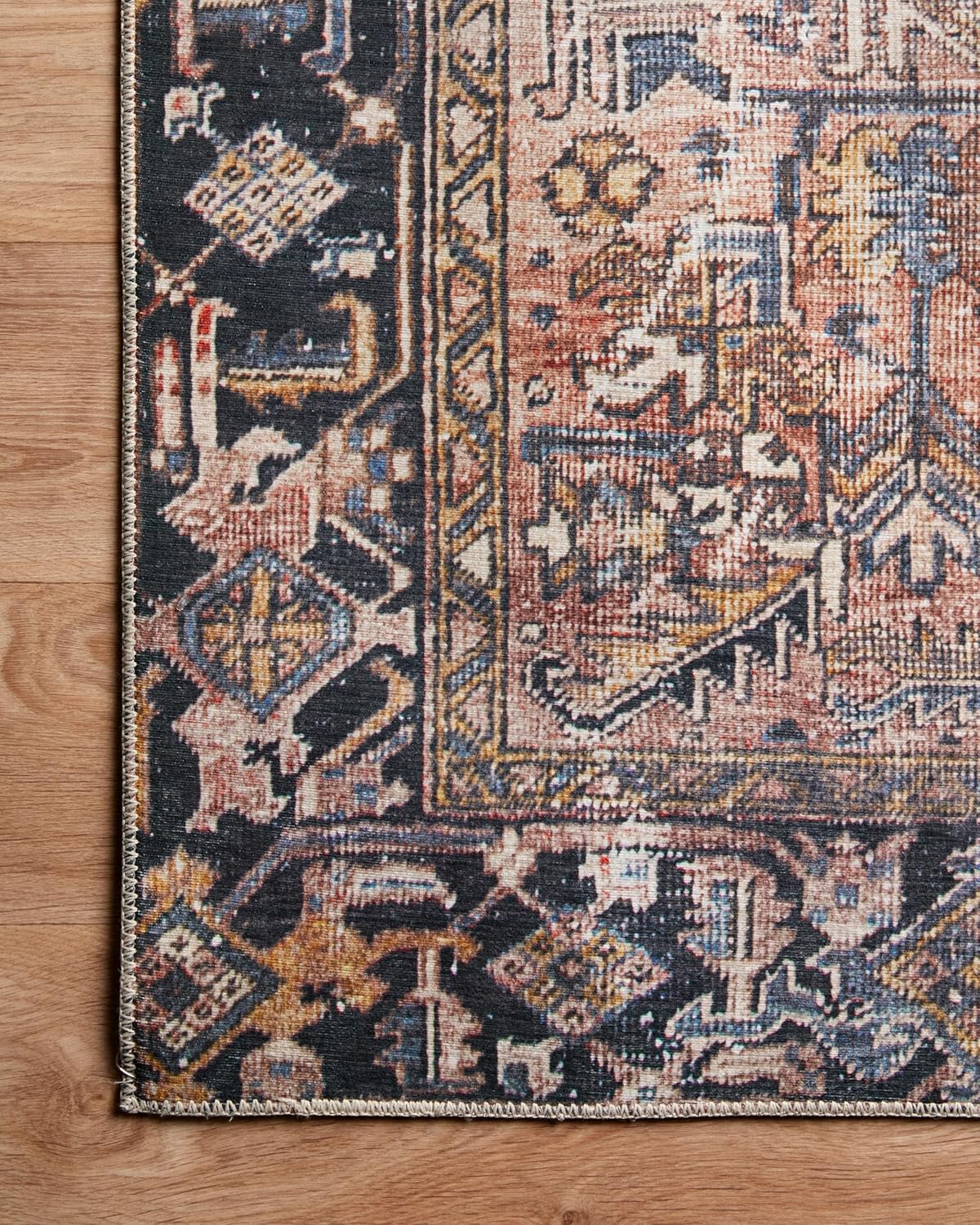 Loloi Chris Loves Julia Jules Collection JUL-02 Terracotta/Multi 2'-3'' x 3'-9'', .13" Pile Height, Accent Rug