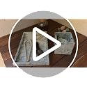 Cyan-Green Natural Marble Bathroom Vanity Tray for Organizing Essentials