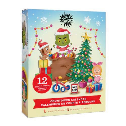 Hallmark Dr. Seuss's The Grinch Countdown Calendar with 12 Mini Ornaments - 2.0 Variant