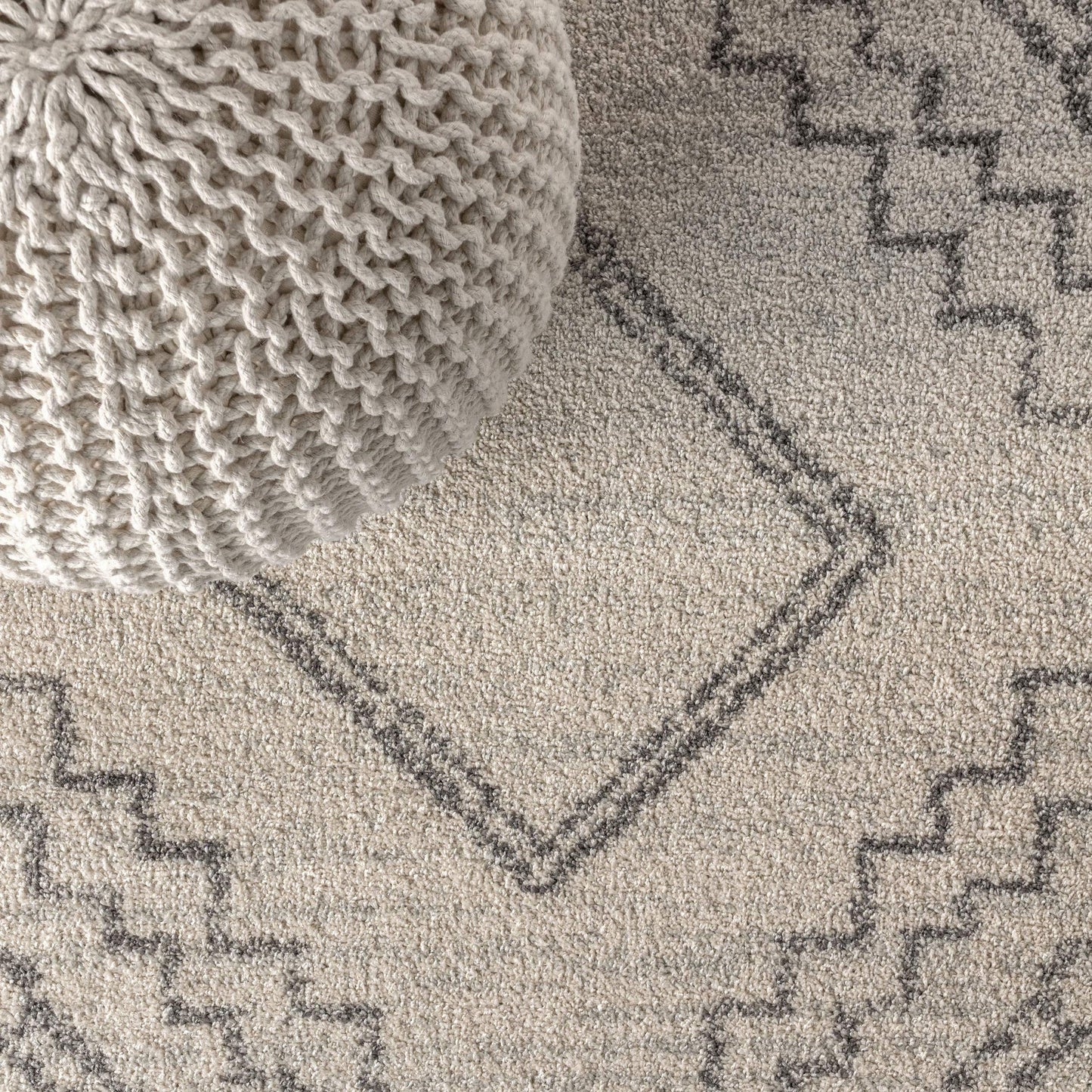 JONATHAN Y MOH200B-5 Amir Moroccan Beni Souk Indoor Area-Rug Bohemian Farmhouse Rustic Geometric Easy-Cleaning Bedroom Kitchen Living Room Non Shedding, 5 X 8, Cream,Gray