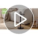 100% Solid Wood Round Side Table, Small Drink Table for Spaces,
