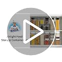 MR.SIGA 4 Pack Airtight Food Storage Containers 4.2 x 4.2 x 6.3 Inch Pantry Organizer