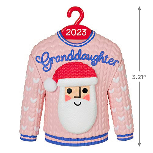 Granddaughter Christmas Sweater Ornament 2023 - Hallmark Keepsake Holiday Gift