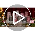 Retro Christmas Disposable Paper Cups with Handles, 100 Pack, Ugly Sweater Pattern, 9 Oz Holiday Drinkware - Variants 100