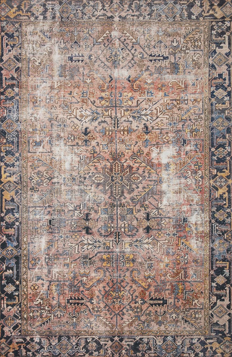 Loloi Chris Loves Julia Jules Collection JUL-02 Terracotta/Multi 2'-3'' x 3'-9'', .13" Pile Height, Accent Rug