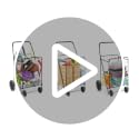 Extra Large Foldable Utility Shopping Cart with Wheels - 17.4 x 16.4 x 40.12 inches, Black, 100Lb Capacity