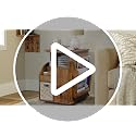 TooCust Rotating End Table with Storage, Swivel Side Table for Living Room