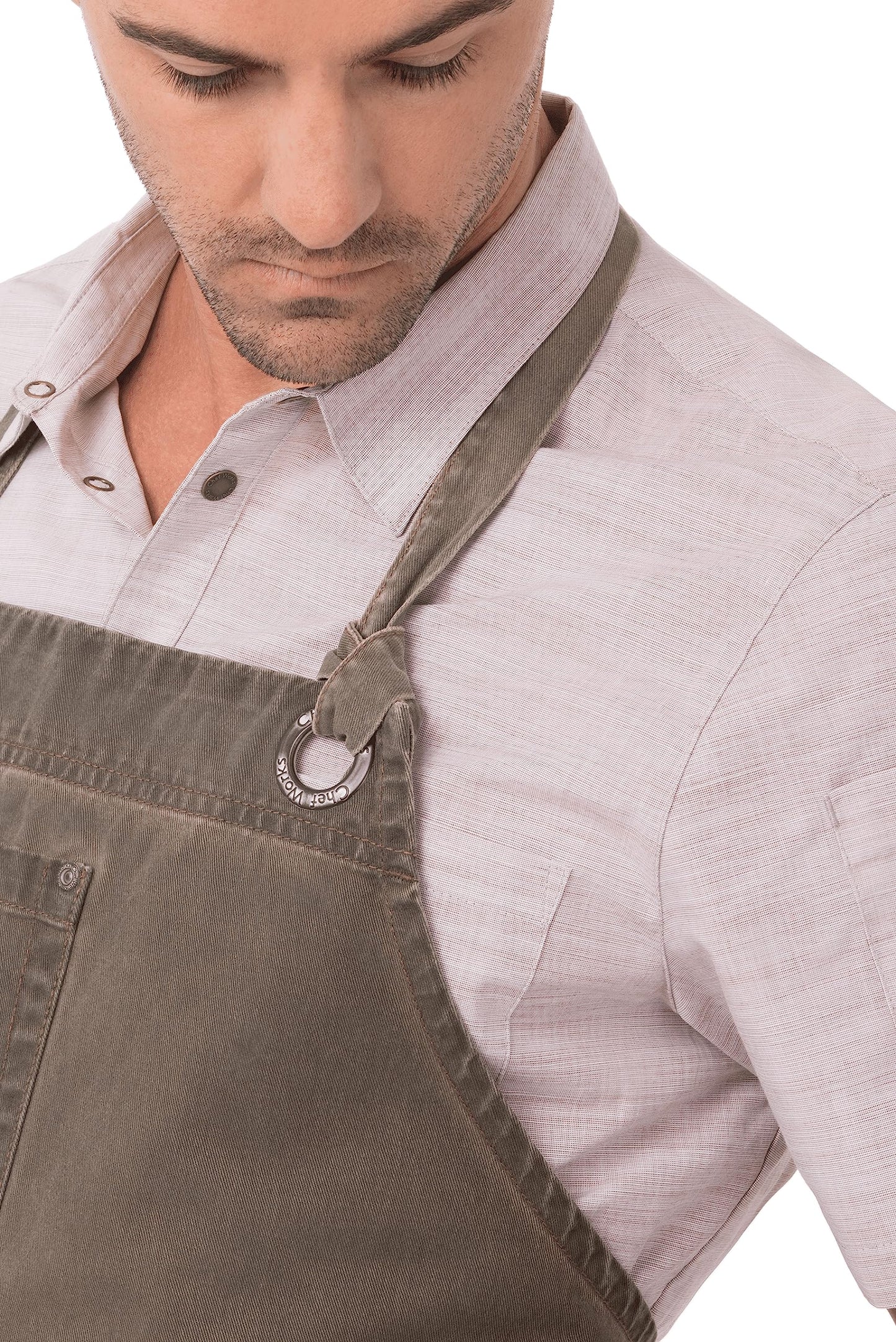 Chef Works Unisex Dorset Bib Apron, Earth Brown, One Size