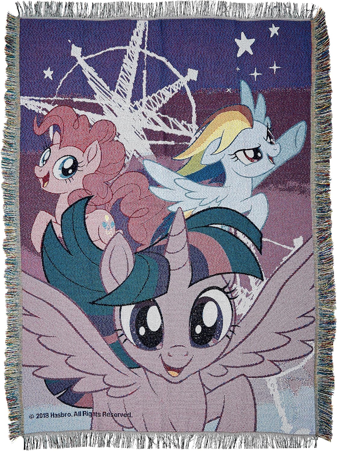 My Little Pony 'Happy Herd' Fleece Throw Blanket - 45x60, Multi-Color Cozy Blanket