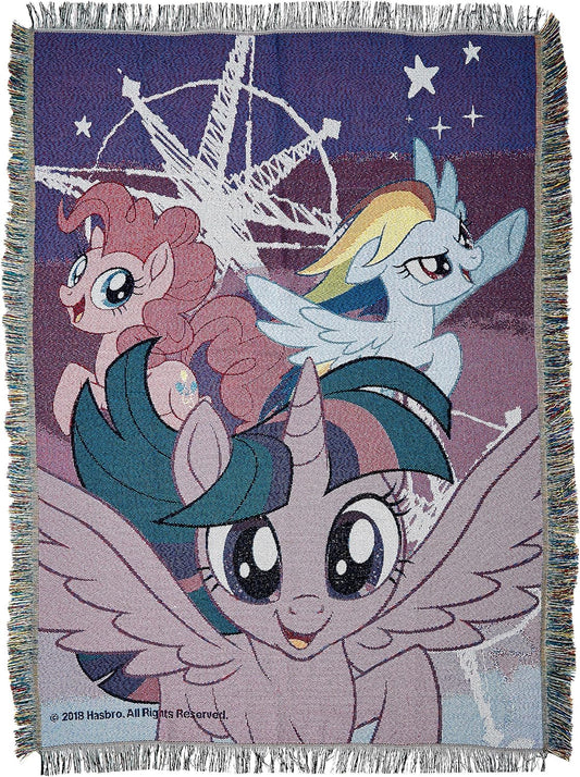 My Little Pony 'Happy Herd' Fleece Throw Blanket - 45x60, Multi-Color Cozy Blanket