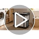 White 3-Section Laundry Hamper with Wheels & Lid - 60 Gal, Foldable & Sturdy
