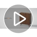 Decofy Dark Walnut Shoe Cabinet with 2 Flip Drawers & Adjustable Shelves