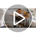 3-Tier Rolling Kitchen Cart with Storage and Lockable Wheels - Rustic Brown