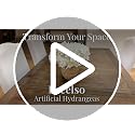 Eccelso Ivory Hydrangea Artificial Flowers Bulk - 65 pcs for Wedding & Event Decor
