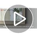 Keonjinn 24 x 30 Inches Rectangular Brushed Nickel Bathroom Mirror with Aluminum Frame