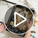 AW Bridal 11x16 Brown Shadow Box Frame with Removable Shelves & Drawers, Love Story Edition