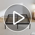 Hafenpo 14 Inch Queen Bed Frame - Sturdy Metal Platform, No Box Spring, Easy Assembly, Under Bed Storage, Black