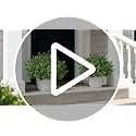 Artificial Boxwood Topiary Trees Set of 2 for Outdoor & Indoor Decor, 17 Inches