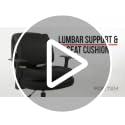 FORTEM Large Black Seat Cushion & Lumbar Support for Office Chair, Car, Wheelchair - Ergonomic Memory Foam