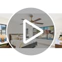 52 Inch Gold Ceiling Fan with Lights and Remote - Modern Sleek Design