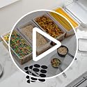 DWËLLZA KITCHEN Horizontal Airtight Food Storage Containers Set of 4, 3.2L BPA-Free Pasta Canisters