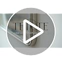 24x30 Inch Brushed Nickel Bathroom Mirror - Beveled Edge, Rounded Corners, Tempered Glass, Over Sink
