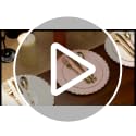 Disposable Ivory & Gold Scalloped Plastic Plates - Heavy Duty 100 Pack - Elegant Holiday & Party Dinnerware