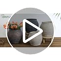 Briful 6.1'' Cream White Rustic Ceramic Vase with Distressed Texture - Farmhouse Table Decor