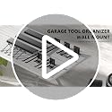 Black 64-Inch Garage Tool Organizer Wall Mount with 13 Heavy-Duty Hooks, 4 Panels